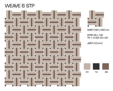 Keramická slinutá mozaika a dlažba TopCer WEAVE_6